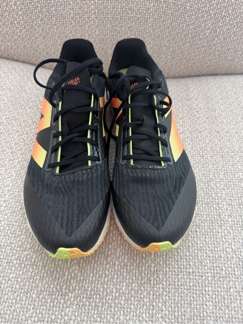 New Balance Black Sneakers with Neon Green Insole